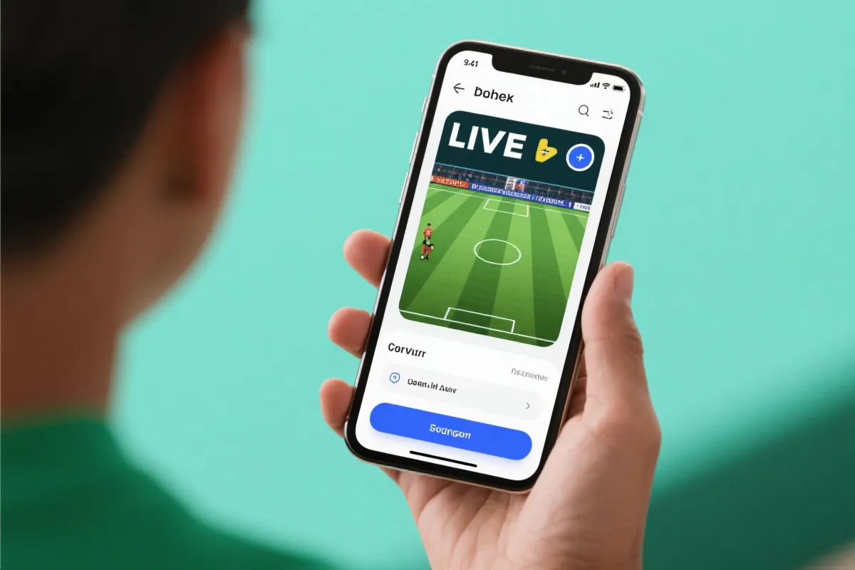 手机看球App界面示意